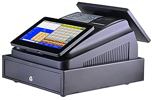 TEHONGMAI Système de Point de Vente Tactile 10,1 '', Terminal de Point de Vente avec Double Affichage LED 8 système de Point de Vente au détail à Affichage numérique et tiroir de Caisse enregistreuse