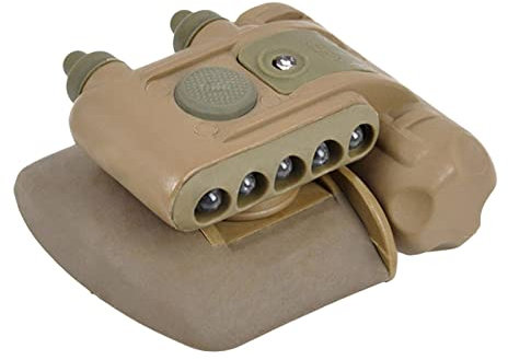 Fenteer Taktisches Helmlicht LED Taschenlampe Jagd Überlebenssignal IFF Licht, Braun