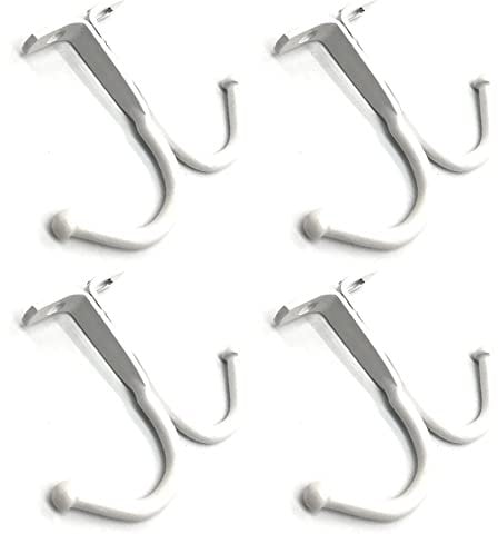 CHENMAIHAO 4 Pcs Top Mounted Mug Shelf Hangers Under Cabinet Mug Holder Rack Mug Rack Under Cabinet Metal Storage Hooks for Kitchen (White)