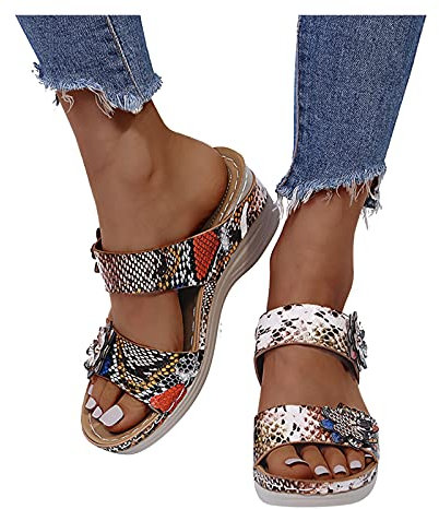 Sandales Et Nu-Pieds Femme Confort Sandales OrthopéDiques De Soutien De La VoûTe Sandales Femme Ete Doree Outdoor Sandales Et Nu-Pieds Vacances Chaussure Femme Ete Pas Cher Talon