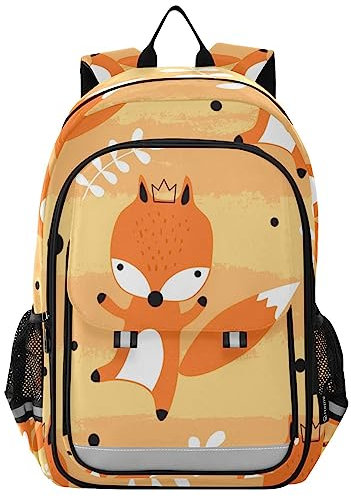 YOUJUNER Kinder Schulrucksack süßer Fuchs Schulranzen Schultasche Sporttasche Backpack für Mädchen Jungen