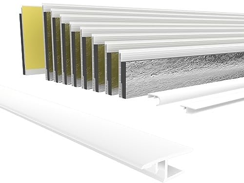 HEXIM PVC Aufnahmeprofil für Revisionsklappen, Länge: 1000-2000mm, Breite: 42mm, Klemmprofil Montageprofil Befestigungsprofil Kunststoff Fenster Neubau Altbau (42mm x 2 Meter)