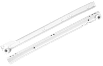 REJS Metal Roller Drawer Slides/Runners Bottom fix Metal White 250mm-600mm (450mm)