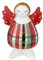 Baroni Home Weihnachtsfigur aus Porzellan, dekoriert, bunte Dekoration, hochwertige Weihnachtsfigur, Engel mit Stiefeln, 10 x 6 x 13 cm