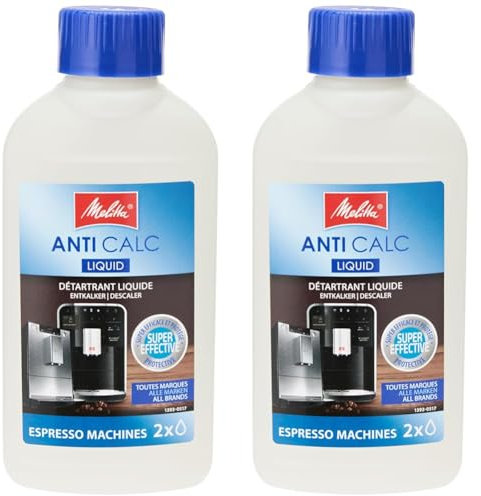 Melitta Anti Descalcificador Liquido Ati Calc para Cafeteras Automáticas 250ml, Plástico, incoloro (Paquete de 2)