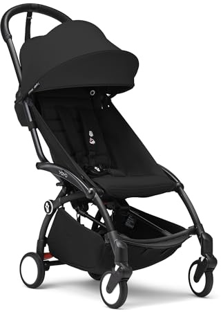 Stokke YOYO3 Kinderwagen ab 6 Monaten - Inklusive schwarzem Rahmen, Sitzkissen + Verdeck - Blitzschnell ein- und ausklappbar - Leicht & kompakt - Handgepäck-kompatibel