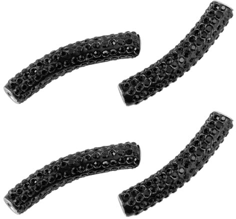 LNQ LUNIQI 4 Stück Metall Schnürsenkel Schmuck Strass Schnürsenkel Dekorationen Charme Schnürsenkel Clips Schuhe Zubehör für Turnschuhe Freizeitschuhe Stiefel, Schwarz