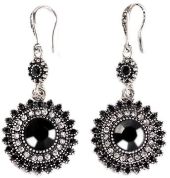 Niob Ohrringe Art Weise Studs Bohemian für Frauen ethnische Ohrringe schwarze Ohrringe Ohrringe Ohrringe Ohrringe Herren Schwarz (Black, One Size)