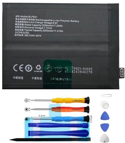Vvuilsty BLP821 Replacement Battery for Oneplus 9 (European and American Editions) LE2113, LE2111, Rechargeable 0 Cycle Battery Compatible with Oneplus 9 LE2113, LE2111 with Repair Tool Kits