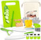GADITIEK 16 Piezas Niños Cuchillo para Cortar, Montessori Kiddikutter Herramientas de Cocina para Niños Sets de Cocina, Cuchillo de Plástico con Guantes Tabla (16 Piezas)