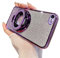 SIYOPINPFY Case for iPhone 6 / iPhone 6S Case with Ring Stand, Glitter Sparkly Deluxe Plating Cover Lens Protector ∣Wireless Charging Compatible∣ Soft TPU Case for iPhone 6 / 6S, Shiny Purple