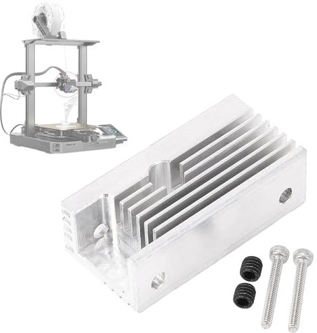 Heatsink, Aluminum 3D Printer High Strength Rustproof for Creality Ender-3 S1 Pro CR-10 Smart Sermon V1, Fast Heat Dissipation Lightweight Cooling Block Replacement Parts