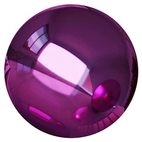 BCOATH Edelstahl Gartenkugel Spiegelpolierte Reflektierende Deko Kugel Wetterfest Robust Vielseitig Für Außenbereich Und Gartengestaltung in Juwelenviolett