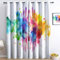 Vorhang Abstrakter Aquarell-Handabdruck dekorative Vorhänge H215 x B110 cm (2er Pack) Bunt Schlafzimmervorhänge Muster Gardinen Mit Ösen geeignet für Balkon Schlafzimmer