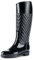 MIXSEN Stivali di Gomma Donna Pioggia Alti Invernali Impermeabile Stivali da Giardino Scarpe Pioggia(Nero,39EU)
