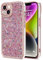 Lafunda for iPhone 14 Case for Womens Girls, Luxury Bling Glitter Diamond Crystal Festival Shiny Case Camera Protection Shockproof Silicone TPU Phone Cover for iPhone 14 6.1, Pink