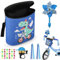 COZCLAM Lenkertasche Kinder, Laufrad Lenkertasche, Lenkertasche Fahrrad Kinder mit Klingel, Windrad, Lenker-Luftschlangen & Kinderfahrrad Speichen für Kinderfahrräder, Scooter, Laufräder (Blau)