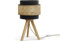 Vicco Tischlampe Morten, Leselampe, Rattan/Schwarz, 26 x 45 cm mit Standfuß