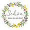MEJOSER 120 Stk Schön dass du da bist Aufkleber 4cm Rund Sticker Blumen Etiketten Selbstklebend Geschenkaufkleber Mitgebsel für Taufe Kommunion Hochzeit Konfirmation (Schön dass du da bist)
