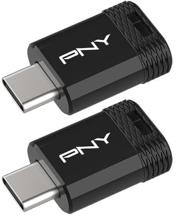 PNY Pack di 2 Unità Flash 128GB Elite-X Fit Type-C USB 3.2 – Prestazioni avanzate Fino a 200MB/s in lettura, Comoda archiviazione dati portatile, Design ultra compatto, Connettore Type-C