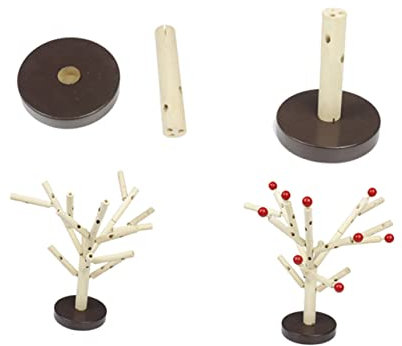 ifundom 1 Satz Baum Spiele bastelset basteln für adventsgeschenke bastelsets für Kinderzimmer Dekoration Baumblätter blockieren Bambus Yellow