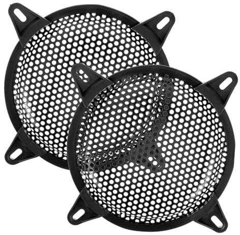 TOGEVAL 2 Stück Teiliges Auto Lautsprecher aus Kaltgewalztem Stahl Robuste Subwoofer Schutzabdeckung Einfach zu Montierende Lautsprecher Abdeckhaube Kompatibel mit Verschiedenen