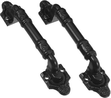 DIYEAH 2 Stück Vintage Scheunentorgriff Robuster Großer Türgriff aus Ergonomisch Geformt Passend für Holzschränke Schiebetüren Kleiderschränke und Innentüren Einfache Montage Langlebig