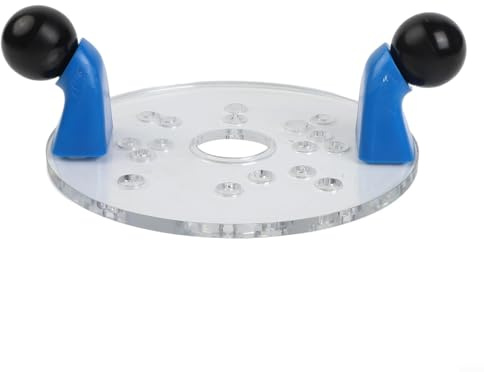 HanOaki Transparent PVC Trimming Router Base Plate for Woodworking Milling and Carving with Positioning Guide Fits Most Trim Routers Sturdy Stable Design 1 Set