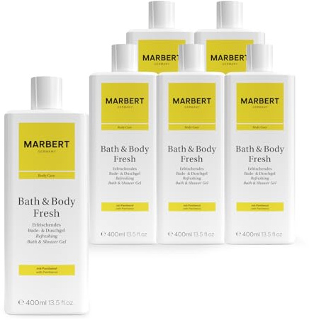 Marbert Bath & Body Fresh 6 x 400 ml – Erfrischendes Bade- & Duschgel mit Zitrusduft – Sanfte Reinigung & belebende Pflege für ein vitalisiertes Hautgefühl