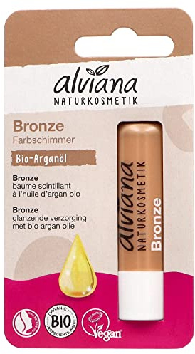 Alviana Naturkosmetik Lippenpflege Bronze mit Bio-Arganöl, 4.5g