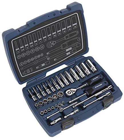 Sealey Ak8990 Socket Set 33Pc 1/4In Sq Drive 6Pt Walldrive Metric