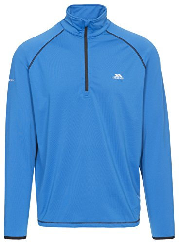 Trespass Dougall, Bright Blue, XXS, Quick Drying Longsleeved Active Top for Men, XX-Small / 2X-Small / 2XS, Blue