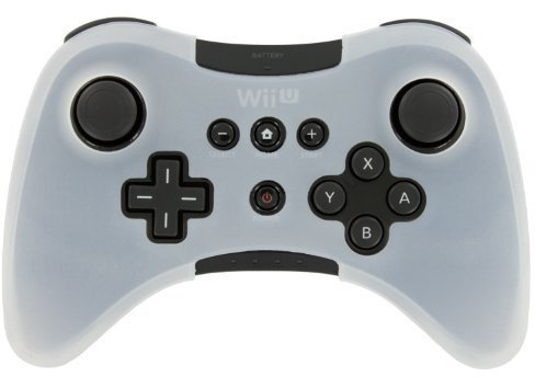 Silikon-Schutzhülle für Wii U Pro Controller, Gummi, Ganzkörperschutz (transparent)