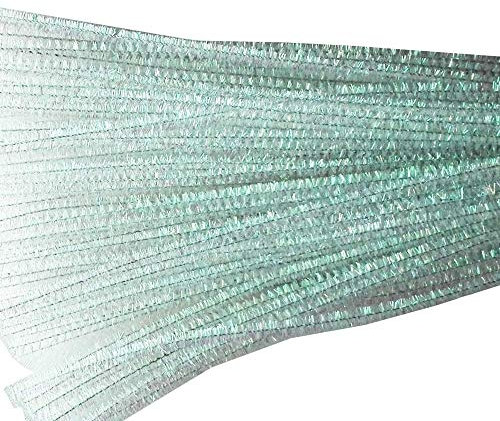 Carykon Pfeifenreiniger, glitzernd, 30,5 cm, 100 Stück, weiß