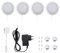 Lightess 4er Unterschrank Beleuchtung Küche Unterbauleuchte LED Schrankbeleuchtung Küchenbeleuchtung Schrank Beleuchtung Wandleuchten Vitrinenbeleuchtung Spotlight mit Kabel Stecker, Kaltweiß