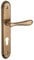 THIRARD - Ensemble de Poignées pour Porte d'Entrée Arthemis - Acier Embouti - Usage Pratique et Esthétique - Trou de Cylindre - Carré 7 mm - Entr'Axes 195 mm - Finition Laiton Patiné - Jaune/Doré