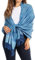Sakkas 70 x 28 Paisley Self-Design-Schal/Wrap/Stola - Blau