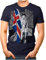 OM3® - Island-Soccer-Girl - Herren T-Shirt Fan Support Fußball Trikot Sexy Frau Iceland Vikings Vintage Navy S