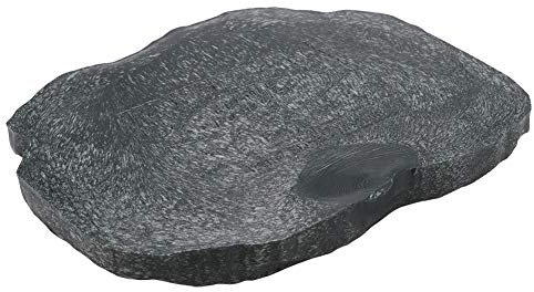 Sheens Alimentador de Reptiles, Resina de Roca Reptil Alimento y Agua Recipiente de alimentación Terrario para Mascotas Plato de Plato para Tortuga Lagarto Iguana de camaleón(M-Verde)