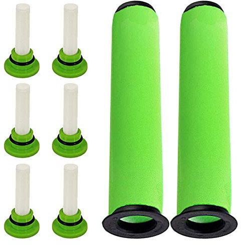 SPARES2GO 2 x Washable Dirt Bin Stick Filters + 6 Fresheners for Gtech AirRam Mk2 K9 Cordless Vacuum Cleaner