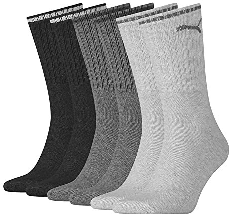 PUMA Mixte Crew Chaussettes,Anthracit / Gris,35-38