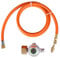 GARDINGER Adapterschlauch US II 1,3 m mit Schnellkupplung, Adapter USII, Druckregler 2,5 bar für Propanflasche 5/11 kg