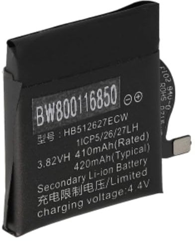 vhbw Akku Ersatz für Huawei HB512627ECW für Smartwatch Uhr Fitnessarmband (410mAh, 3,8V, Li-Polymer)