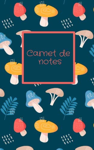 carnet de notes - 100 pages blanches lignées - 12,7 x 20,32 cm - joli carnet vert bleu rouge