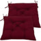 STILISTA® 2er Set Sitzkissen 40 x 40 x 8 cm Visco Effekt Indoor und Outdoor, dunkelrot