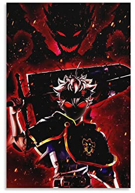 Anime Black Clover Asta Dämonen-Poster und Wandkunstdruck, modernes Familien-Schlafzimmer, Dekor-Poster, 20 x 30 cm