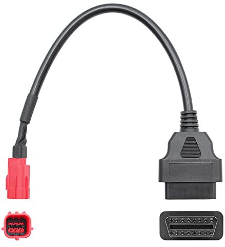Foreverup OBD2 OBDII Diagnosekabel Adapter 6 Poliges auf 16 Poliges OBD2 Adapterkabel, OBD2-Motorfehlerdiagnose für Honda Motorrad 6 Pin Adapterkabel