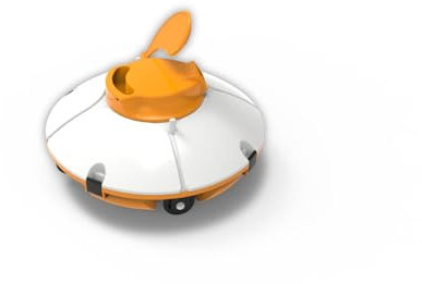 BESTWAY Robot piscine autonome Frisbee orange - nettoyage fond plat - 5x3m max