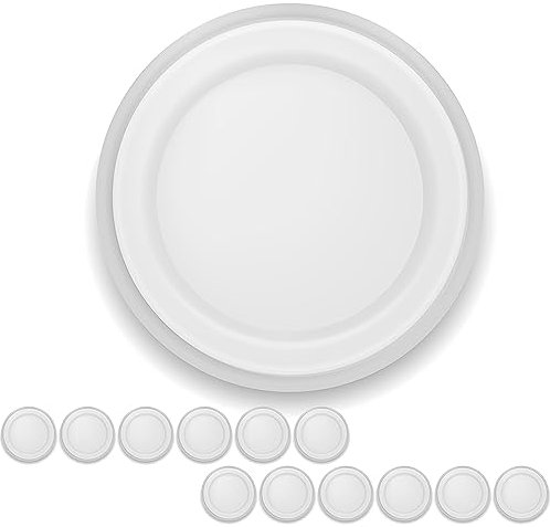 Xilmark Couvercles Yaourt La Fermière 67 (Compatible) Capsules de OUI mm Bouchons Réutilisables Couvercle Pot Couverclepot verre (Pack 12 Und) t67