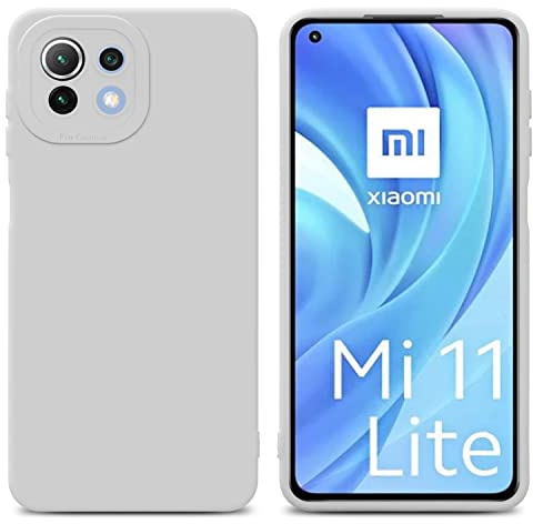 Cadorabo Hülle kompatibel mit Xiaomi Mi 11 LITE (4G 5G) 11 LITE NE Schutzhülle TPU Silikon Case Liquid Design mit Kameraschutz Slim Case Hülle für Xiaomi Mi 11 LITE (4G 5G) 11 LITE NE in Weiß